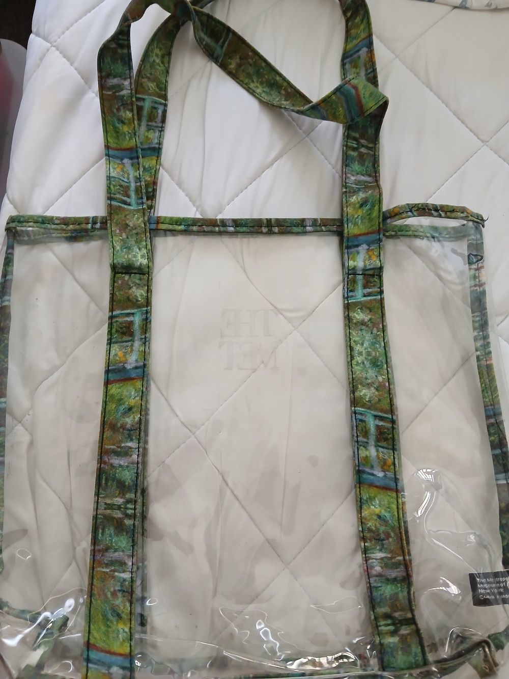 THE MET MUSEUM Clear Tote And Matching Bag Set with Monet Waterlilies Print - Picture 7 of 11